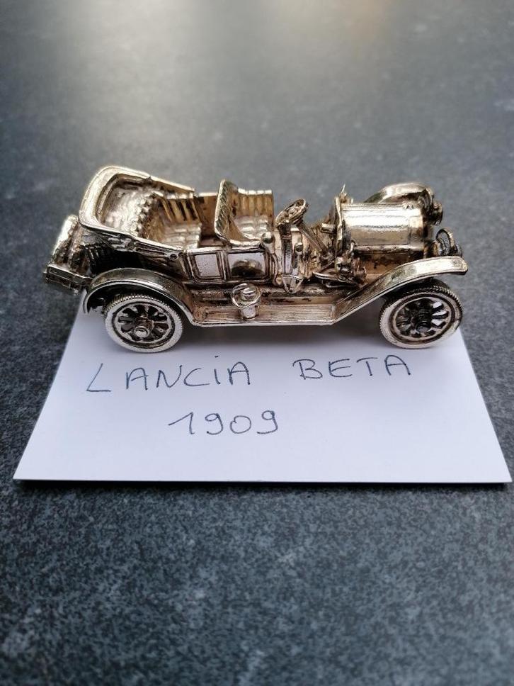Lancia Beta 1909 zilveren miniatuur, Auto diversen, Overige Auto diversen, Ophalen of Verzenden