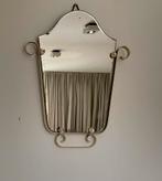 Vintage spiegel vervat in aluminium frame, Ophalen of Verzenden