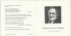 Gerard Gaston VERMOTE Moorslede Roeselare 1996 Oudstrijder, Verzamelen, Bidprentjes en Rouwkaarten, Verzenden, Bidprentje