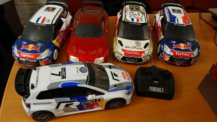 5 racewagen Nikko afstandsbediening vintage 25cm Citroen, Hobby en Vrije tijd, Modelbouw | Radiografisch | Auto's, Zo goed als nieuw