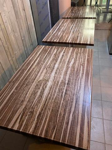 3 terrastafels werzalit.   Aluminum poot   120 op 80, Zakelijke goederen, Ophalen