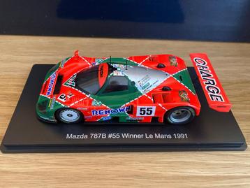 Mazda 787B 1:43 24h LeMans win 1991 Gachot Weidler Herbert, Enlèvement ou Envoi, Neuf, Voitures