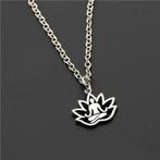 Boeddha in Lotusbloem, zilverkleurige ketting, Ophalen of Verzenden, Nieuw, Zilver