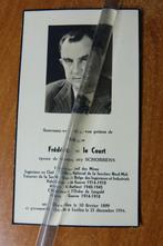 Frédéric de le Court -Schobbens  Brux. 1899-1954 WOI WOII, Verzenden