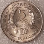 GUINEE : MAGNIFIQUE  5 FRANCS 1962 SEKOU TOURE KM 5 SUP, Postzegels en Munten, Munten | Afrika, Verzenden, Guinee, Losse munt