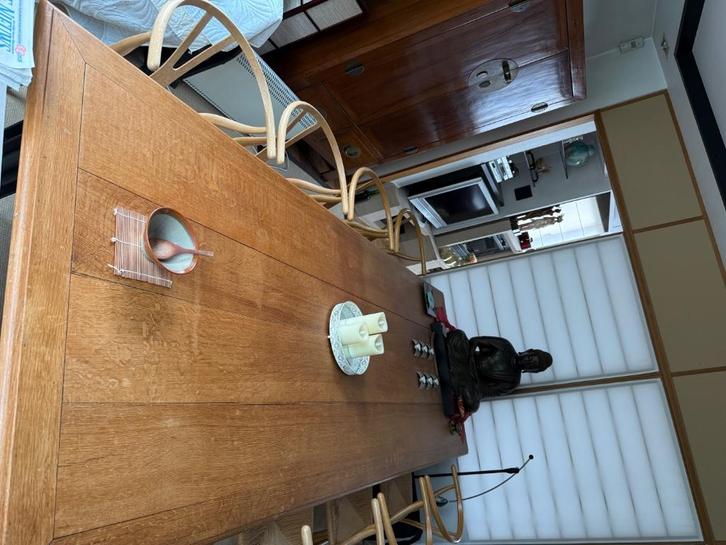 Grote massief eiken Oude Kloostertafel te koop, Antiek en Kunst, Antiek | Meubels | Tafels, Ophalen