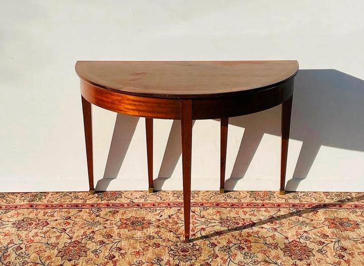 Console ' halve maan ' * Antiek XIX eeuw * Empire-stijl, Antiek en Kunst, Antiek | Meubels | Tafels, Ophalen of Verzenden