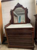 Antieke retro Commode marmer tablet mahonie met, Ophalen of Verzenden