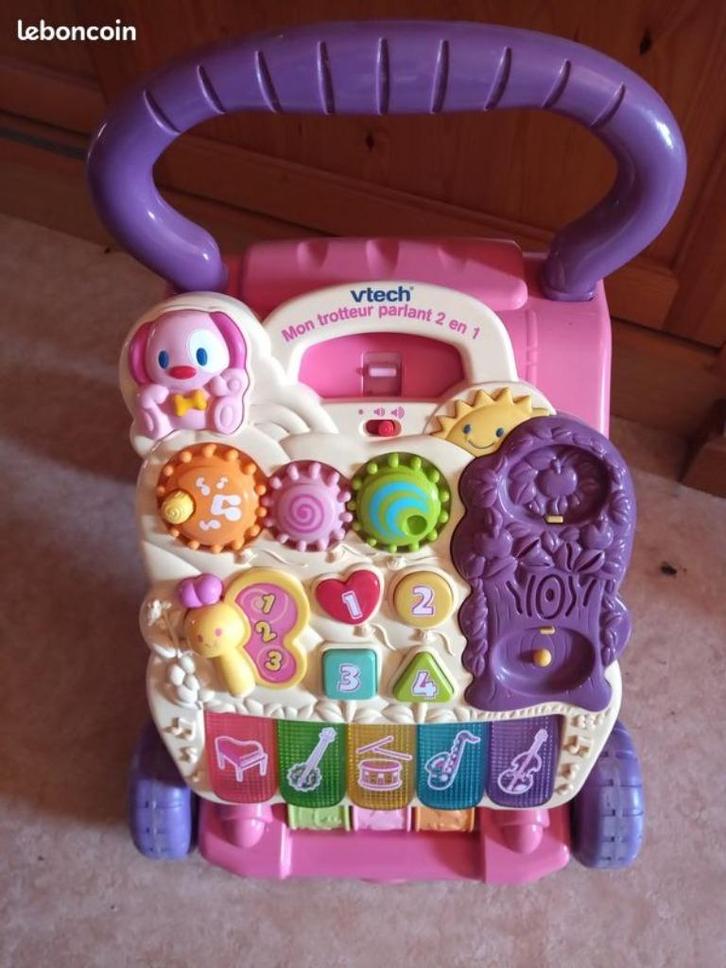 trotteur parlant 2 en 1 rose marque VTECH tableau d'activité, Kinderen en Baby's, Speelgoed | Babyspeelgoed, Ophalen