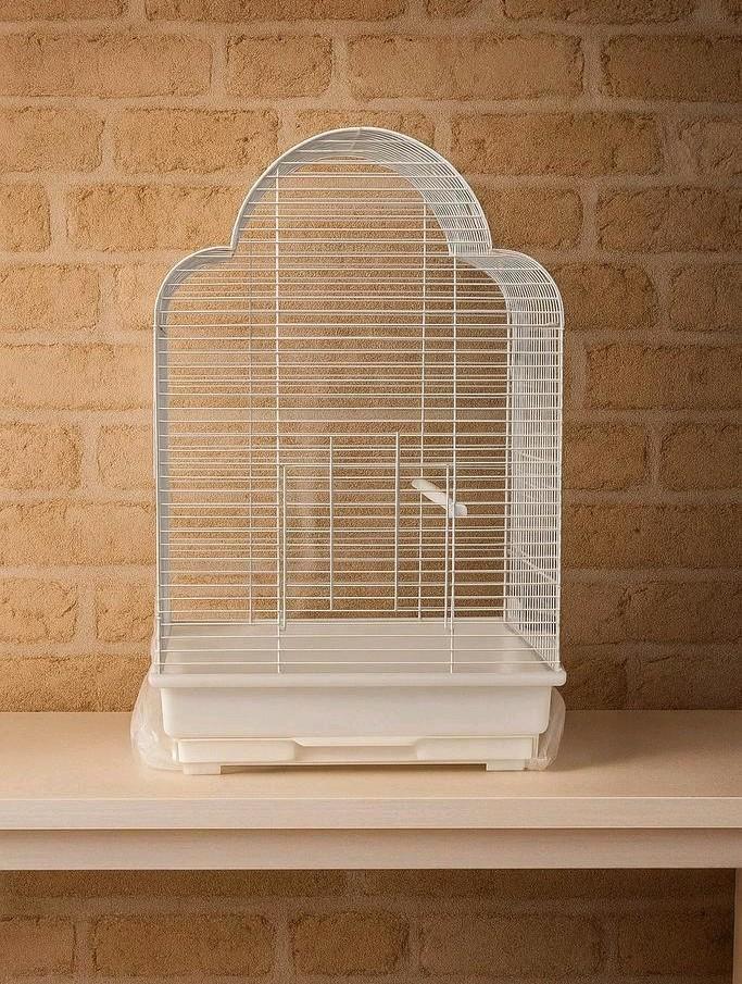 NIEUW Vogelkooi Wit 66 x 51 x 32, Dieren en Toebehoren, Vogels | Hokken en Kooien, Nieuw, Vogelkooi, Kunststof, Ophalen