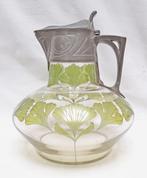 Art Nouveau Karaf - Gingkgo motief., Antiek en Kunst, Ophalen of Verzenden
