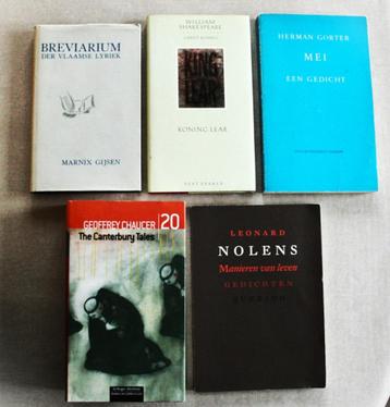Poëzie/toneel set van 5 : €10 euro. beschikbaar voor biedingen