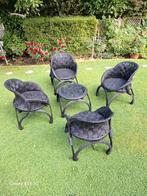 Tuinmeubilair, 4 fauteuils en 1 tafel, Ophalen, Zo goed als nieuw
