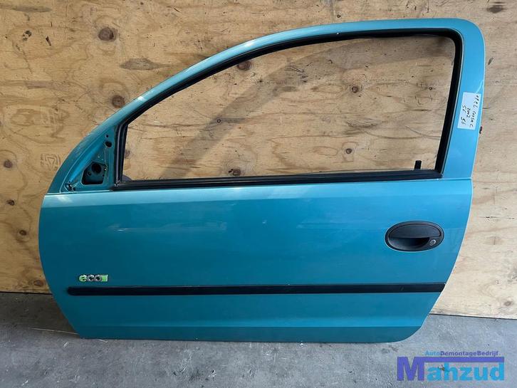 OPEL CORSA C Blauw links deur 2000-2005, Auto-onderdelen, Carrosserie, Deur, Opel, Gebruikt, Ophalen of Verzenden