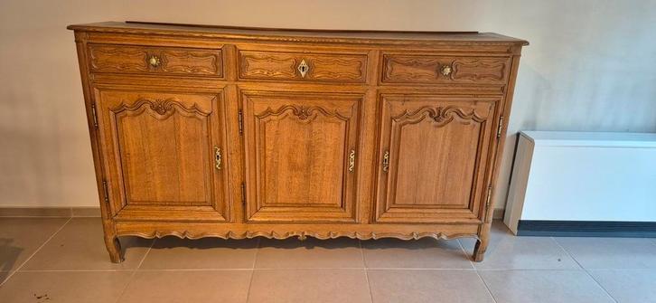 Dresse 19eme de style Louis 15 en chêne blond, Maison & Meubles, Armoires | Dressoirs, Comme neuf, Chêne, Enlèvement