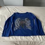 Blauwe T-shirt bedrukt, Taille 36 (S), Comme neuf, Manches longues, Enlèvement
