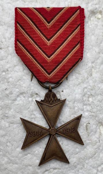 Medaille, Het Kruis der weggevoerden, WO1, 14-18 ZG beschikbaar voor biedingen