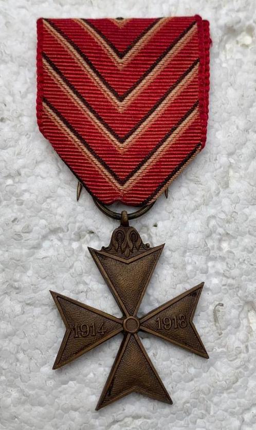 Medaille, Het Kruis der weggevoerden, WO1, 14-18 ZG, Verzamelen, Militaria | Algemeen, Overige soorten, Lintje, Medaille of Wings
