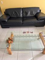 Zetels natuzzi leder 3-zit en 2-zit, Enlèvement, Utilisé, Banc droit