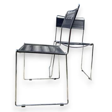 Paire de chaises empilables Jodi Spaghetti, Sintesi, Italie,, Enlèvement ou Envoi, Postmodern Italiaans design, Sintesi, Métal