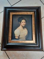 Reproduction encadrée - Portrait de femme signé Larivière, Ophalen of Verzenden