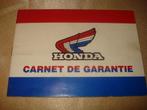 HONDA Ancien Carnet de Garantie pour Véhicules Deux Roues, Motos, Modes d'emploi & Notices d'utilisation, Honda