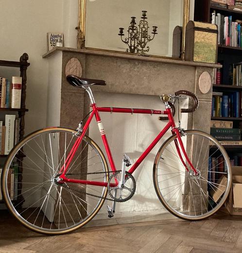 Baanfiets fixed gear fuji feather, Fietsen en Brommers, Fietsen | Racefietsen, Gebruikt, Staal, 57 tot 61 cm, Ophalen