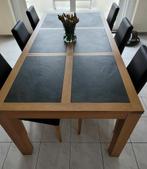Stevige tafel met leisteen, Huis en Inrichting, Tafels | Eettafels, 200 cm of meer, 100 tot 150 cm, Rechthoekig, Zo goed als nieuw