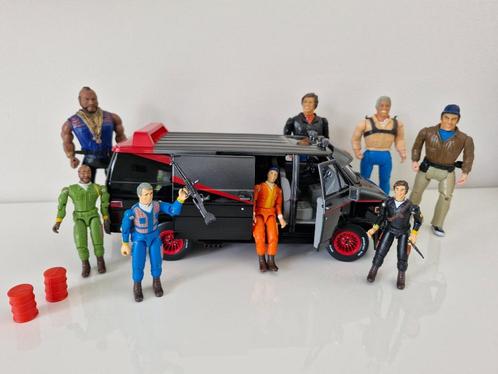 GMC van The A Team met 1983 vintage figuren, Kinderen en Baby's, Speelgoed | Actiefiguren, Ophalen of Verzenden