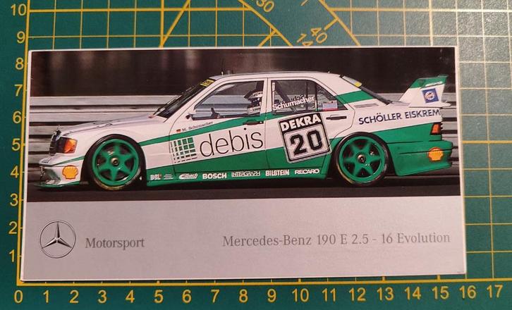Sticker DTM Mercedes 190 AMG Evo II 1991 Michael Schumacher, Verzamelen, Stickers, Zo goed als nieuw, Ophalen of Verzenden