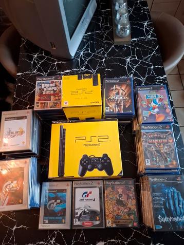 PlayStation 2-console in doos + 78 games + extra... NIEUW! beschikbaar voor biedingen