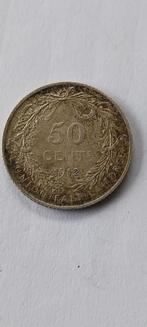 50 cent 1912 frans, Postzegels en Munten, Munten | België, Verzenden, Zilver, Losse munt