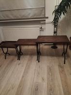 3 houten bijzettafels, Ophalen of Verzenden
