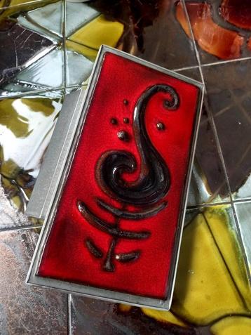 Extraordinaire poignée de porte céramique Vintage 60 alu beschikbaar voor biedingen