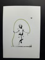 BANKSY ROPE SKIPPING EXTRA GROOT genummerd met stempel, Ophalen of Verzenden