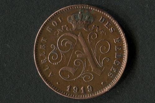 2 cent - Albert I in het Frans 1919, Postzegels en Munten, Munten | België, Losse munt, Metaal, Ophalen of Verzenden
