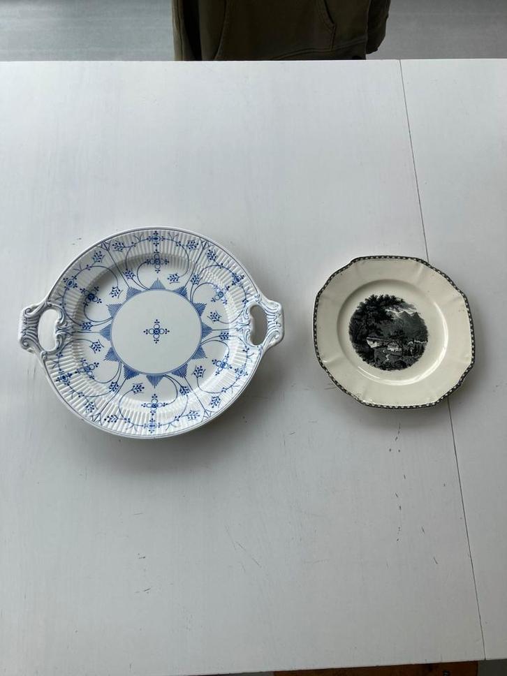 Société céramique Maestricht schaal en bord, Antiek en Kunst, Antiek | Porselein, Ophalen