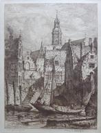 HENDRIK (RIK) SCHAEFFELS / LOT 2 WERKEN / ZW-W ETS / 46x35cm, Antiek en Kunst, Kunst | Etsen en Gravures, Ophalen of Verzenden