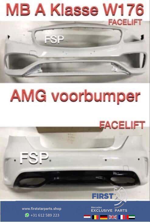 W176 Facelift AMG Voorbumper Achterbumper Diffuser A Klasse, Auto-onderdelen, Carrosserie, Bumper, Mercedes-Benz, Voor, Gebruikt