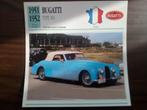 Bugatti - Edito Service kaarten auto bouwperiode 1951-1965, Verzamelen, Ophalen of Verzenden, Zo goed als nieuw, Auto's