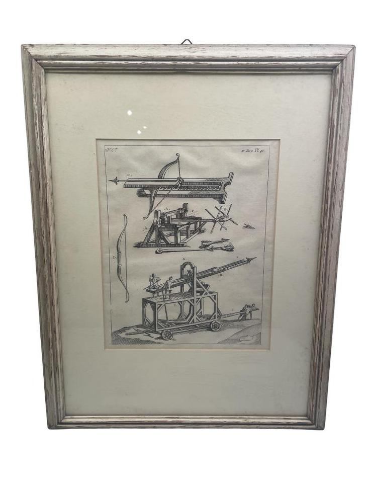 Ingelijste ets — Pl. 46 Dandre Bardon - Cochin Lejeune, Antiek en Kunst, Kunst | Etsen en Gravures, Ophalen of Verzenden