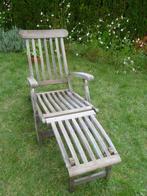 fauteuil de jardin, Jardin & Terrasse, Chaises longues, Enlèvement, Utilisé, Bois de teck, Réglable