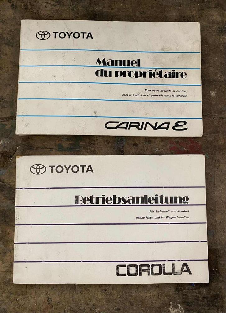 2 manuel Toyota ancêtre Carina E et Corolla (((A DONNER))), Auto's, Oldtimers, Particulier, Toyota, Overige bekleding, Ophalen of Verzenden