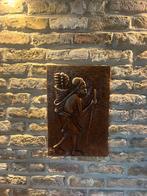 Handgesneden houten wandpaneel – Afrikaanse voorstelling, Antiek en Kunst, Ophalen of Verzenden