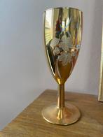Vintage glas handbeschilderd goud, Antiek en Kunst, Ophalen of Verzenden