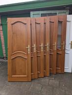 Portes intérieures en chêne massif avec serrures, charnières, Bricolage & Construction, Enlèvement, Comme neuf, Verre, Porte intérieure