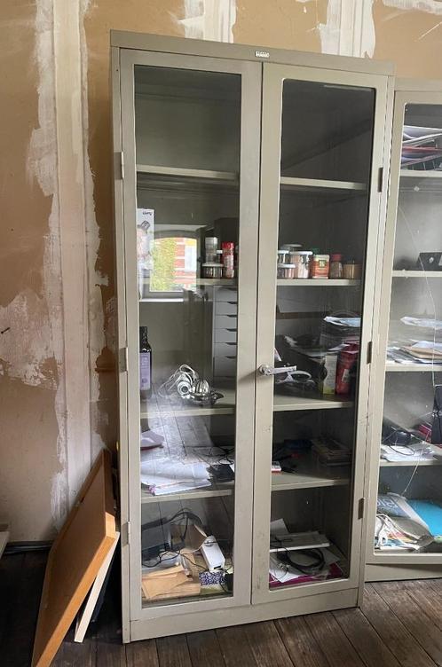 Mewaf industriële Vitrinekast, Huis en Inrichting, Kasten | Vitrinekasten, Gebruikt, 150 tot 200 cm, 50 tot 100 cm, 25 tot 50 cm