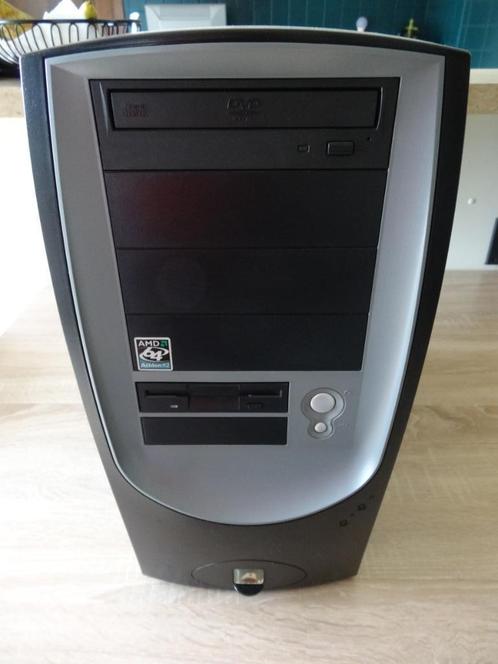 AOpen kast QF50A Zwart PC behuizing MidiTower 4 x 5.25 retro, Computers en Software, Computerbehuizingen, Zo goed als nieuw, Verzenden