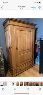 Zeldzame volhouten kleerkast, Huis en Inrichting, Ophalen, Zo goed als nieuw, Grenenhout