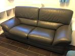 Tweezit cuir center donkergrijs, Huis en Inrichting, Ophalen, Gebruikt, Tweepersoons, Leer